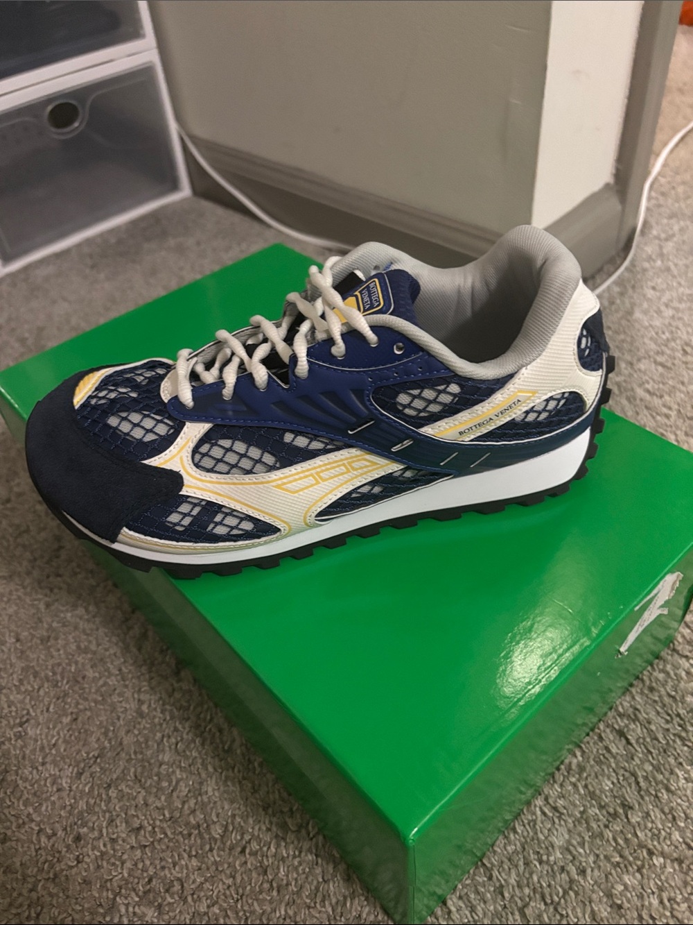 Yellow, White & Blue Bottega Veneta Sneakers